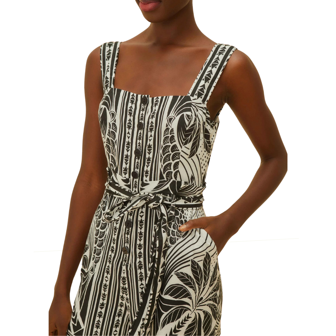 MONOCHROME SCARF ROMPER