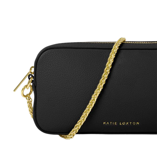 REMI SLIDER CHAIN CROSSBODY BLACK