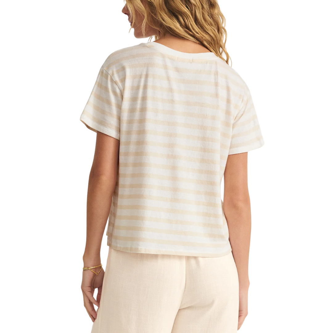 GO TO STRIPE TEE PANNA COTTA