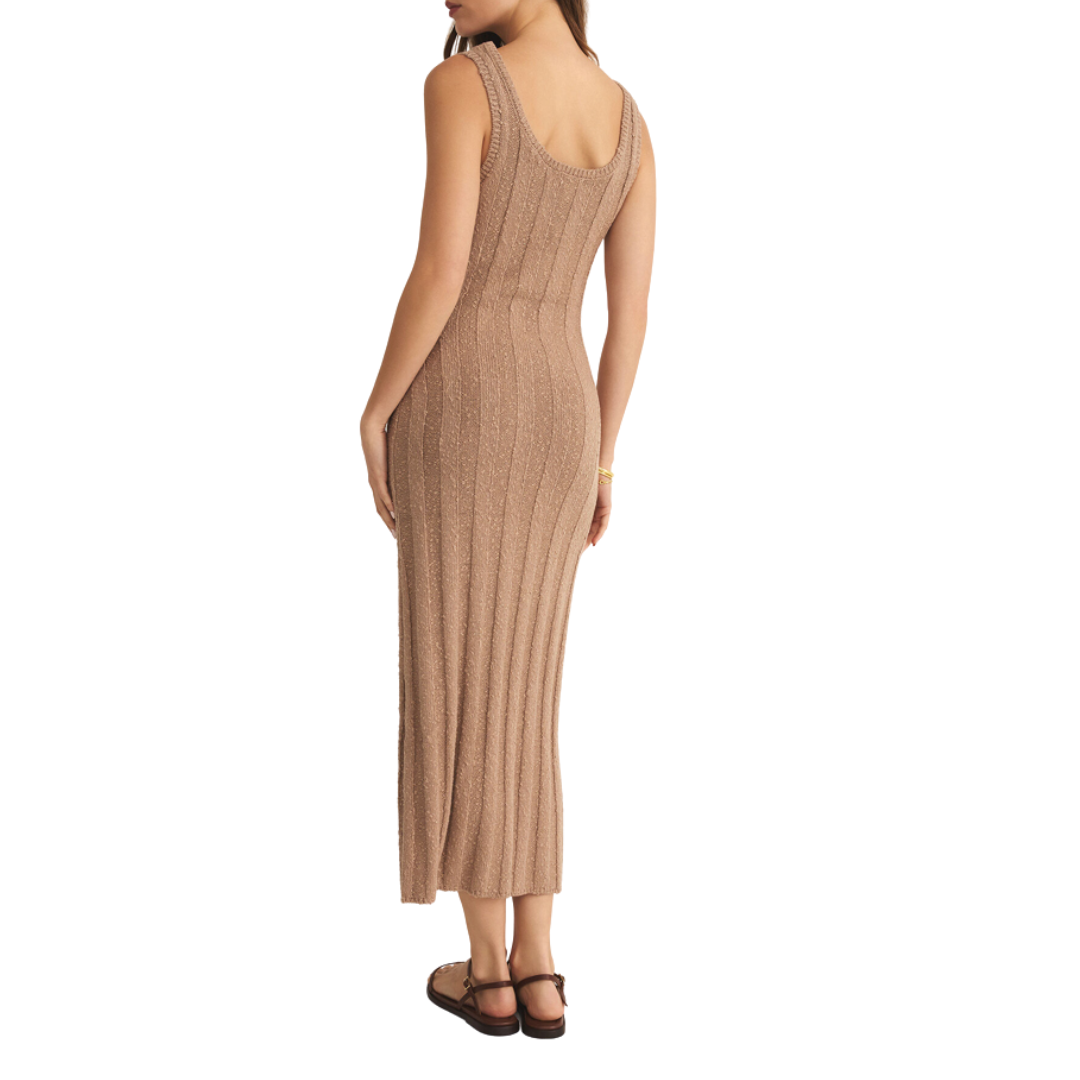 CORSICA MIDI DRESS ICED COFFEE