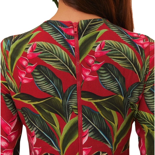 DREAM GARDEN MIDI DRESS RED