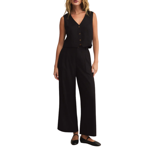 TOPANGA LINEN PANT BLACK