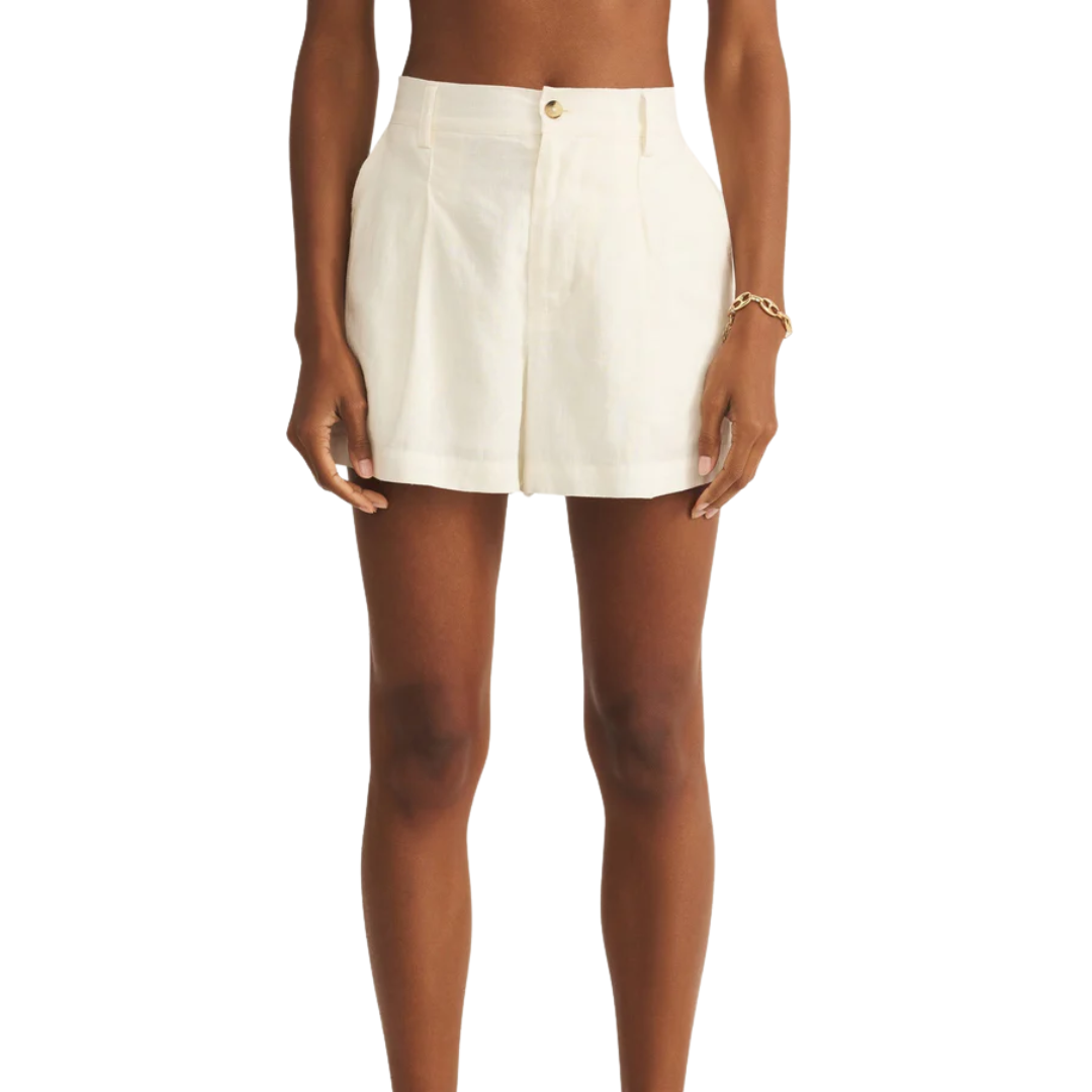 TOPANGA LINEN SHORT WHITE