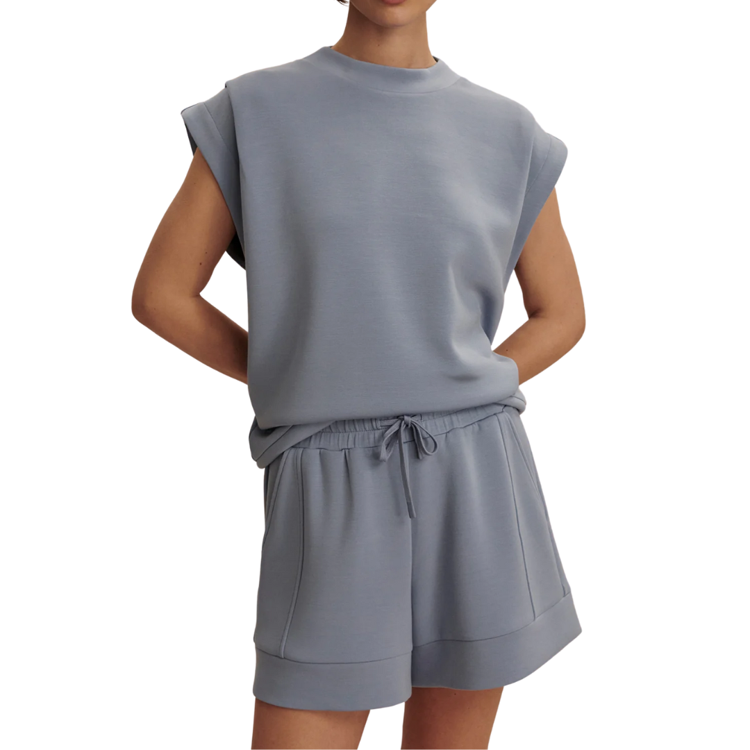 ATRIUM HIGH RISE SHORT RAIN BLUE