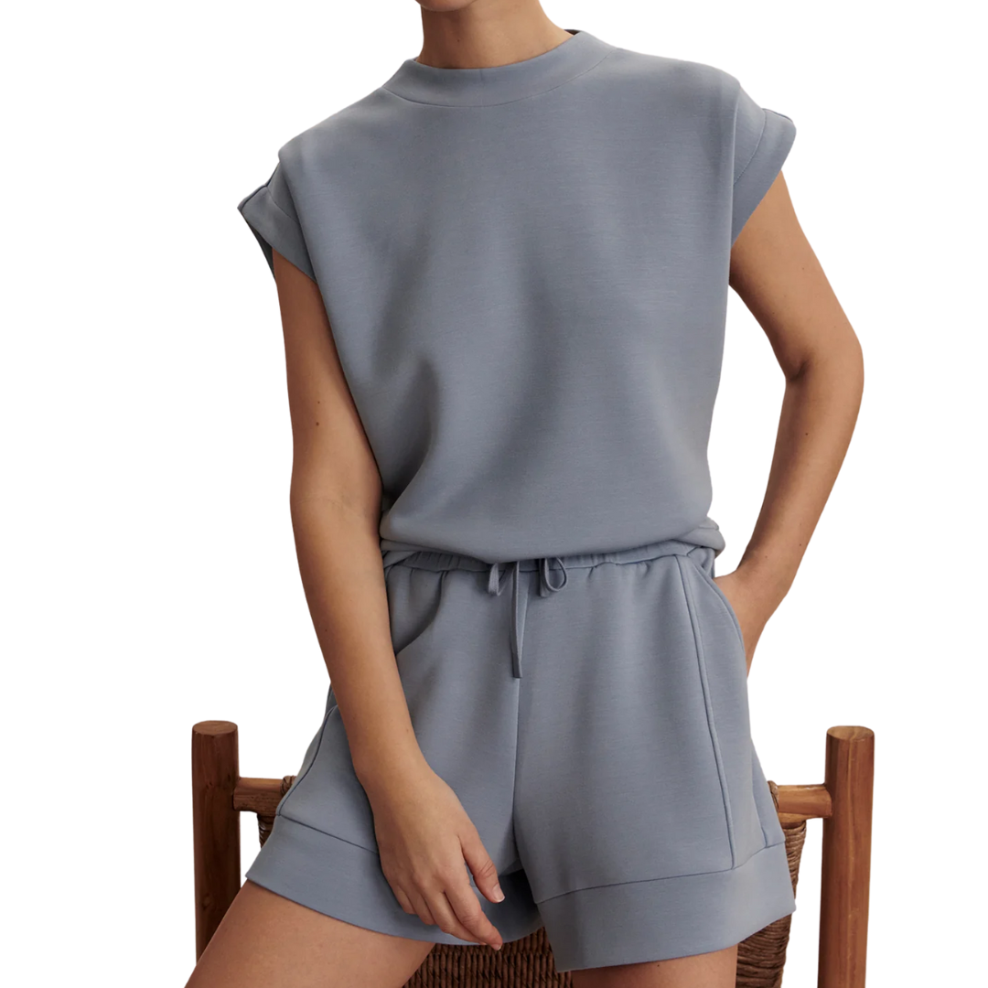 OTIS SLEEVELESS TOP RAIN BLUE