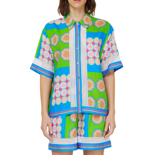 BOHO GEOMETRIC BUTTON DOWN