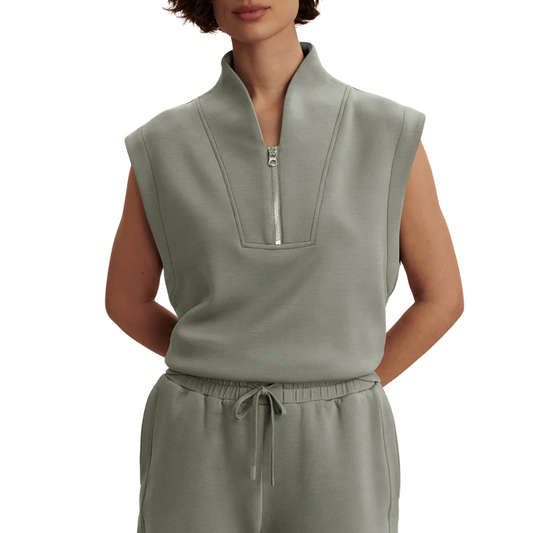 LORETTA HALF ZIP SWEAT SHADOW