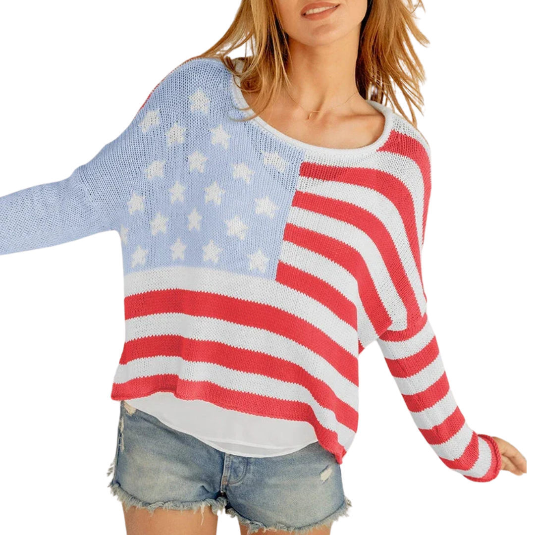 FLAG COTTON SWEATER