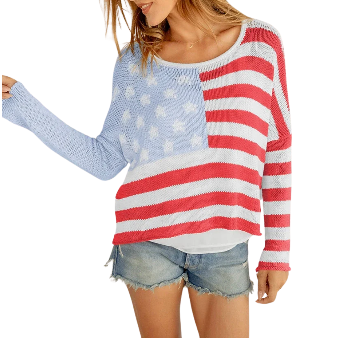 FLAG COTTON SWEATER