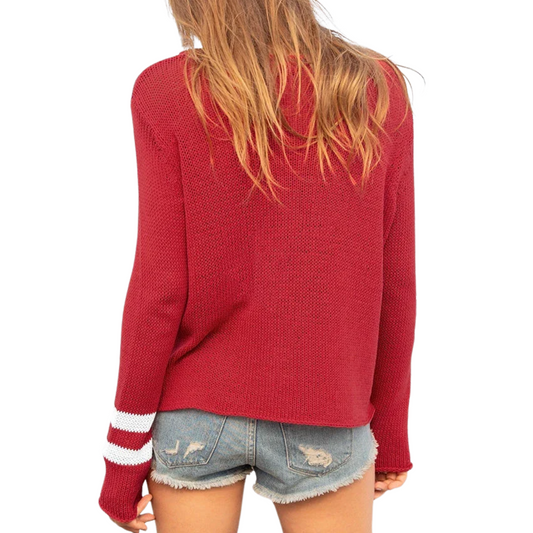 STAR COTTON SWEATER RED