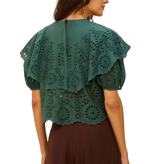 MAXI LACE BLOUSE GREEN