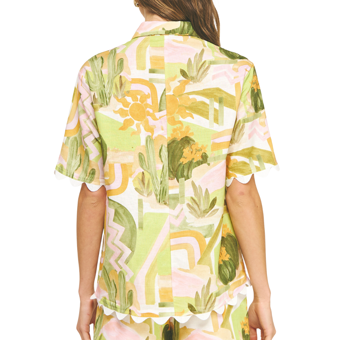 RIC RAC SUNSET SHIRT GREEN