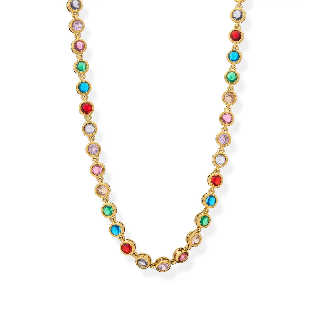 CELESTE TENNIS NECKLACE MULTI
