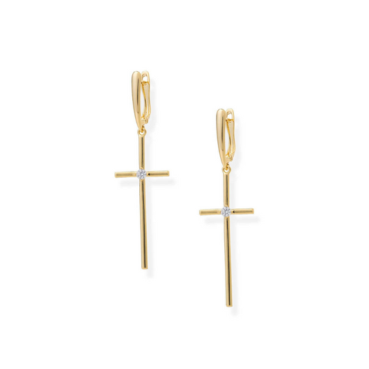 LEO CROSS EARRING