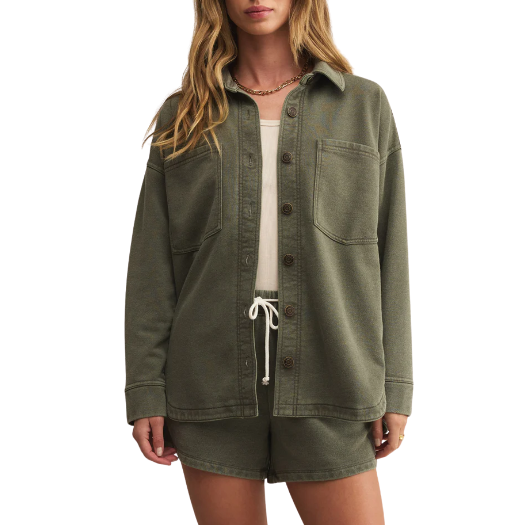 ALL DAY KNIT JACKET HUNTER GREEN