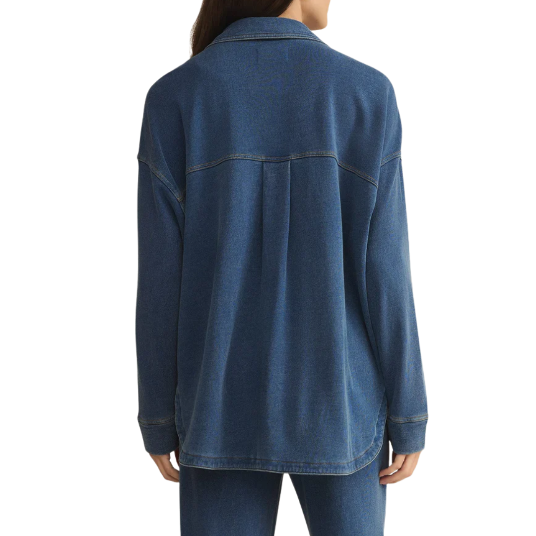 ALL DAY KNIT DENIM JACKET VINTAGE INDIGO