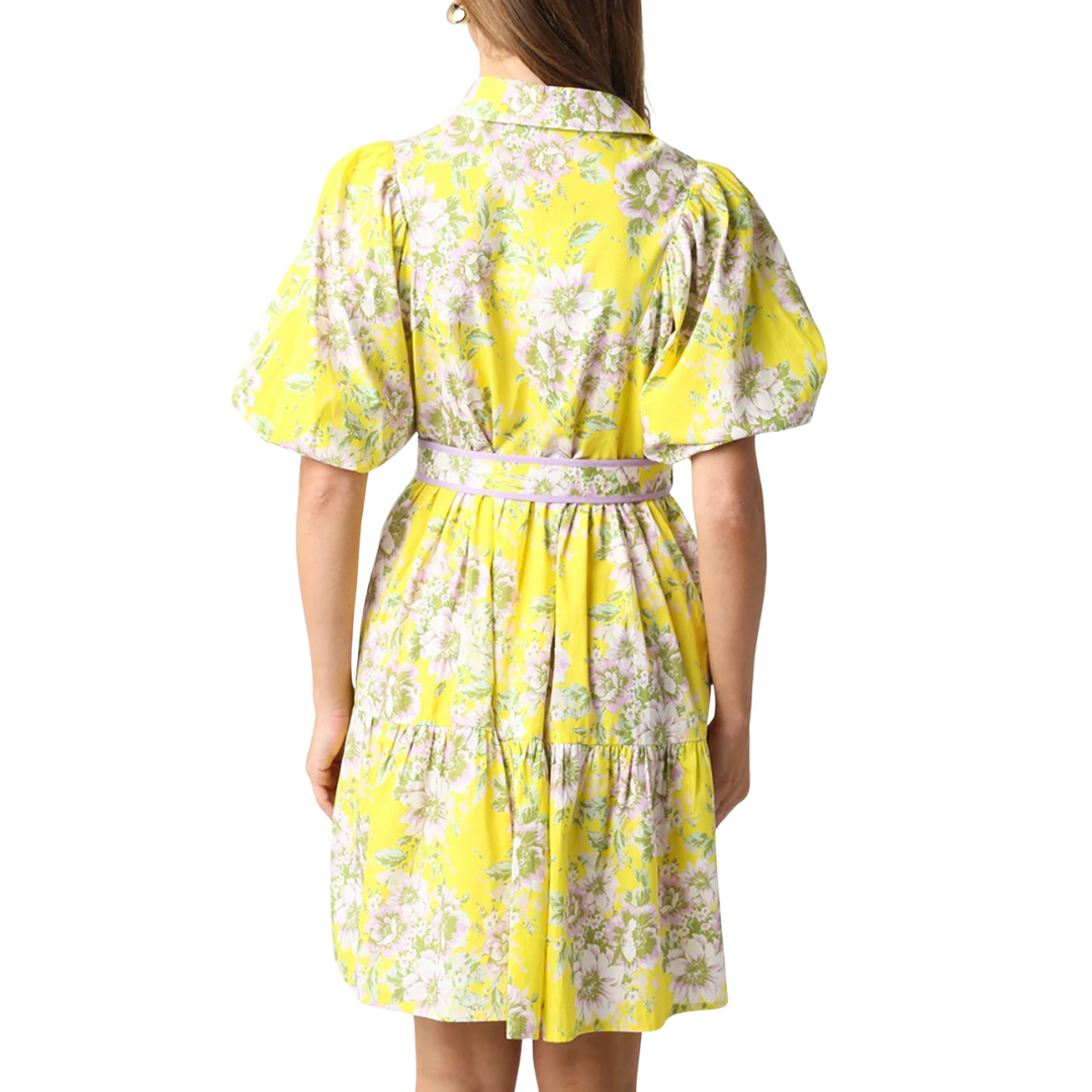 NOVA FLORAL DRESS YELLOW
