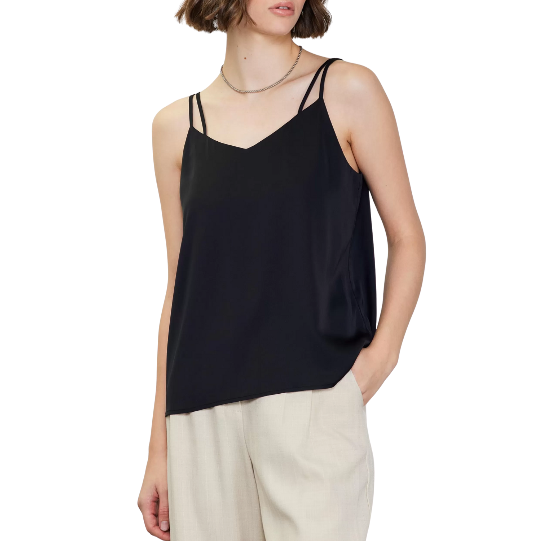 DOUBLE STRAP CAMI BLACK