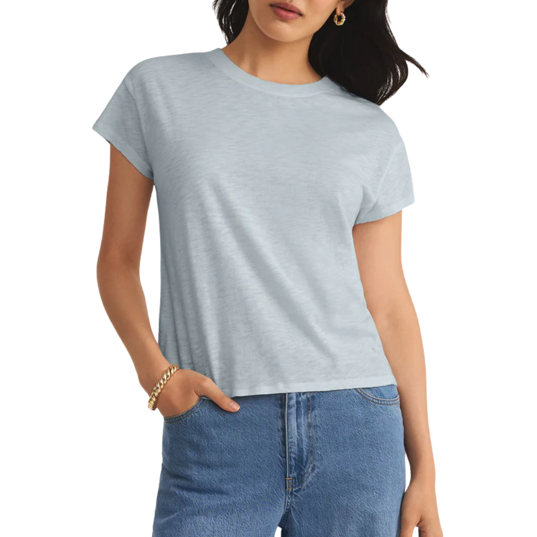MODERN SLUB TEE CLEAR WATER