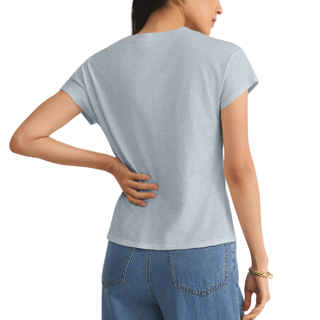 MODERN SLUB TEE CLEAR WATER