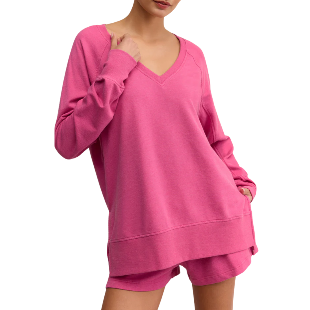 WEEKENDER VNECK TOP ISLAND PINK