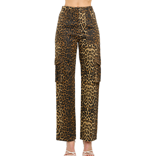 TAYLA CARGO PANTS LEOPARD