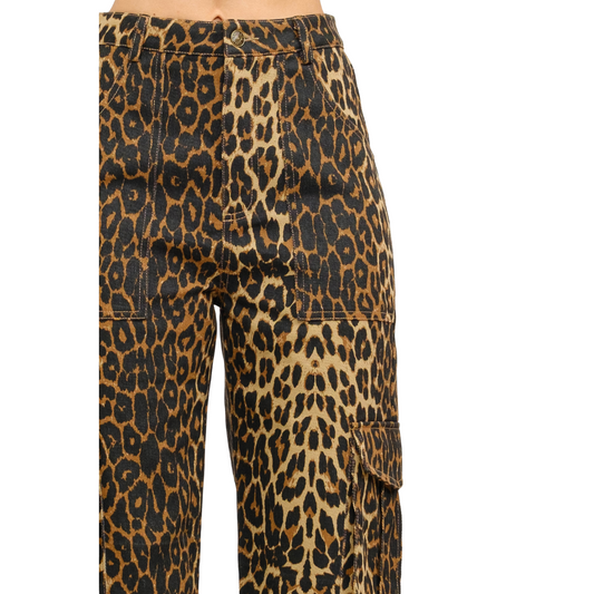 TAYLA CARGO PANTS LEOPARD