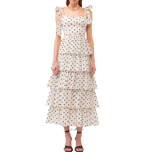JACQUELYN POLKA DOT MIDI DRESS