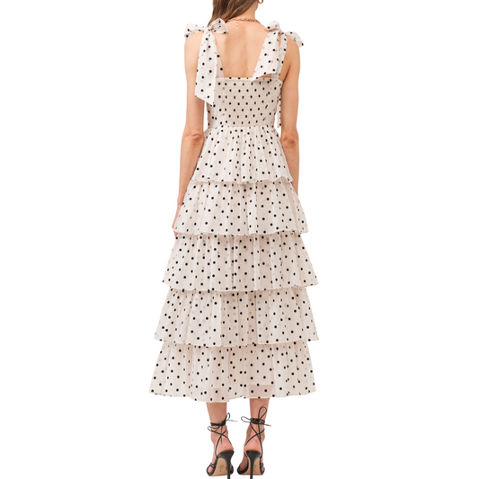 JACQUELYN POLKA DOT MIDI DRESS