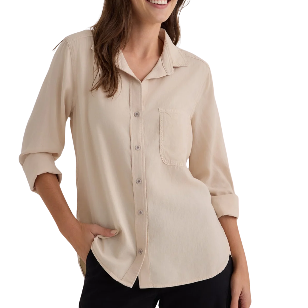 SHIRT TAIL BUTTON DOWN MOONSTONE