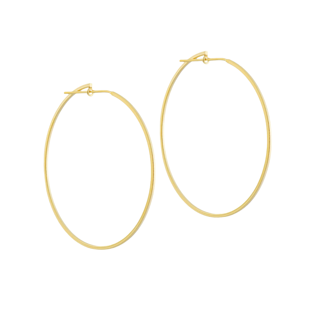 THIN FLAT ETERNITY HOOPS