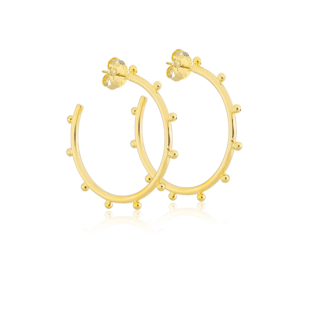 MEDIUM SWEETIE PIE HOOPS SHINY GOLD