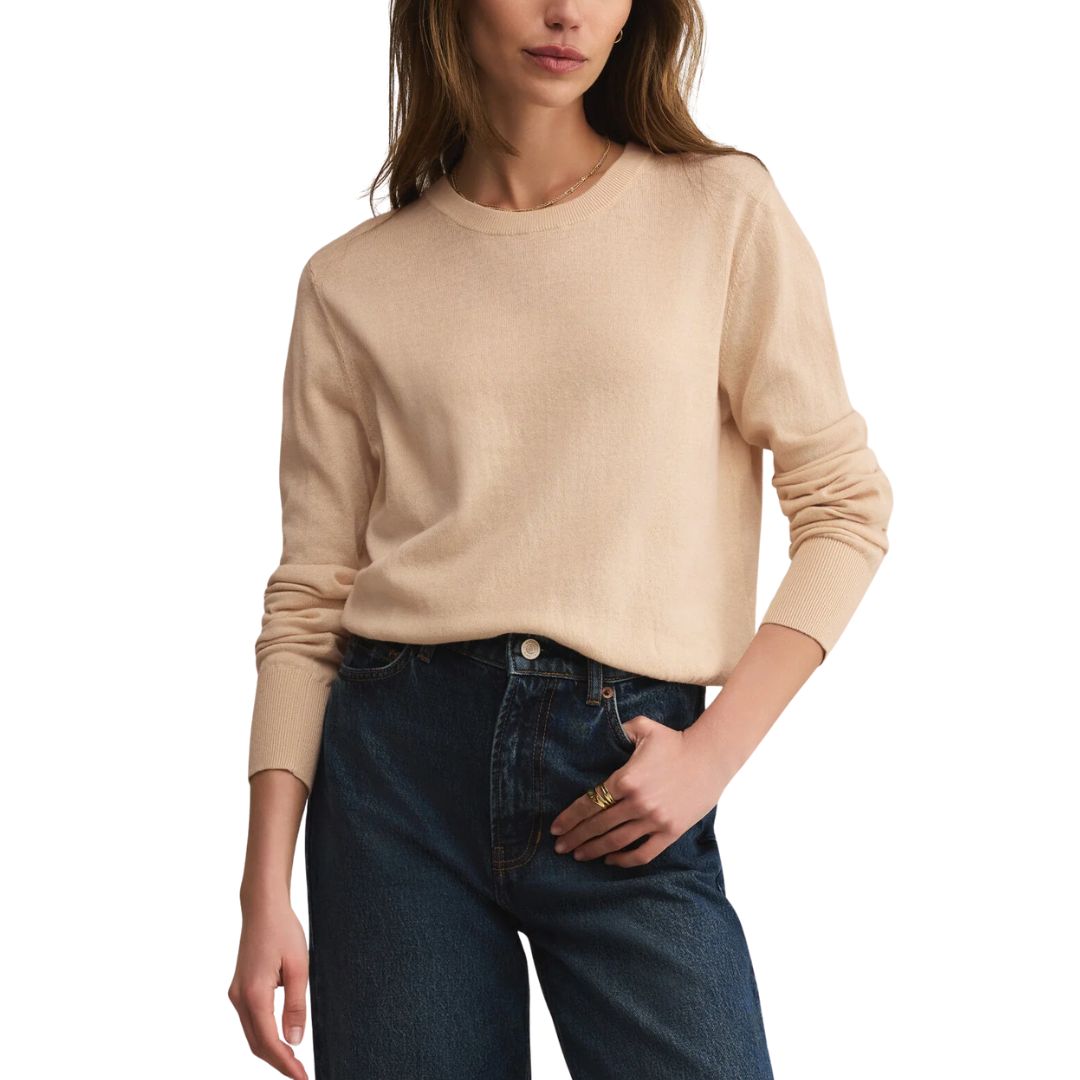 THE PERFECT LAYER SWEATER CHAMPAGNE