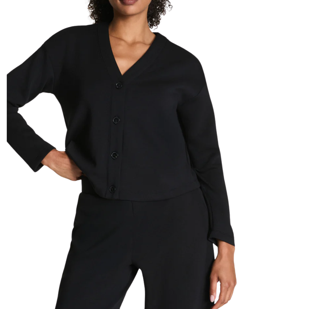 AIRESSENTIALS CARDIGAN VERY BLACK