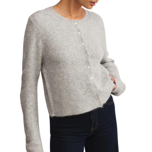 MEDINA CARDIGAN LIGHT HEATHER GREY