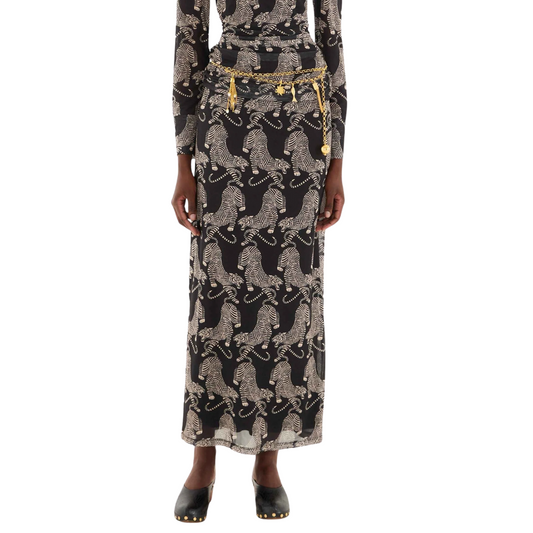 STRIPED TIGERS BLACK SKIRT