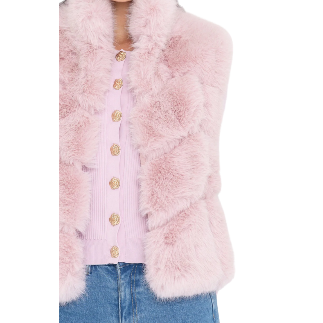 ROSARIO FAUX FUR VEST BALLET