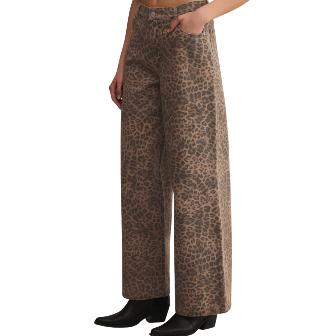 MARLI DENIM LEOPARD PANT