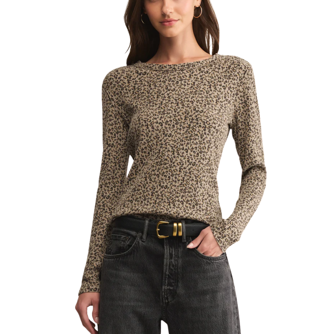 ARLET MINI THERMAL TOP LEOPARD SUEDE
