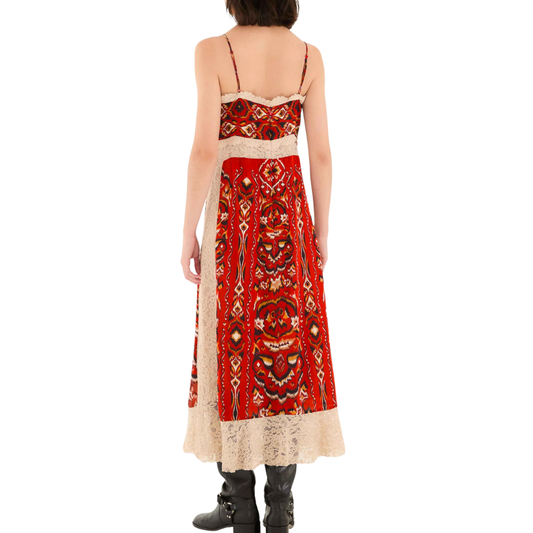 AINIKA PINEAPPLE MIDI DRESS SAND