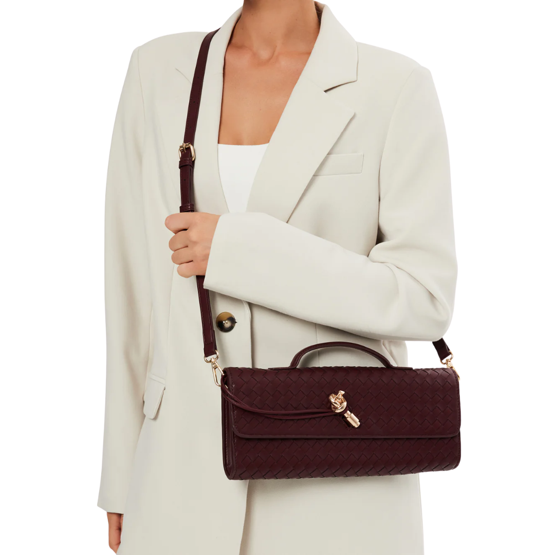 ALICE CLUTCH BAG WINE