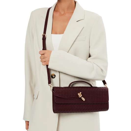 ALICE CLUTCH BAG WINE
