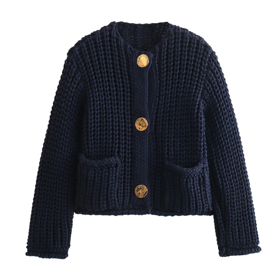 CHUNKY CARDIGAN NAVY