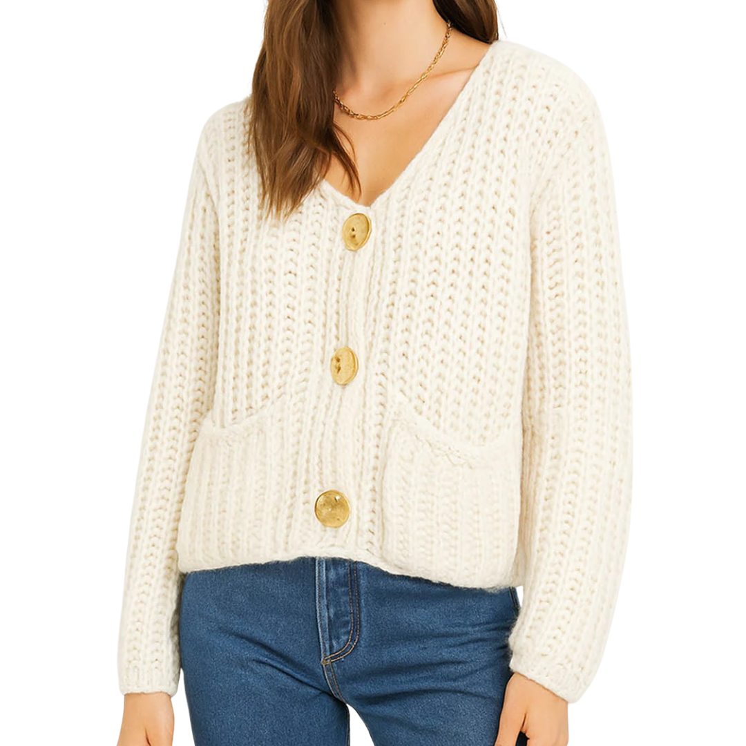CHUNKY CARDIGAN IVORY