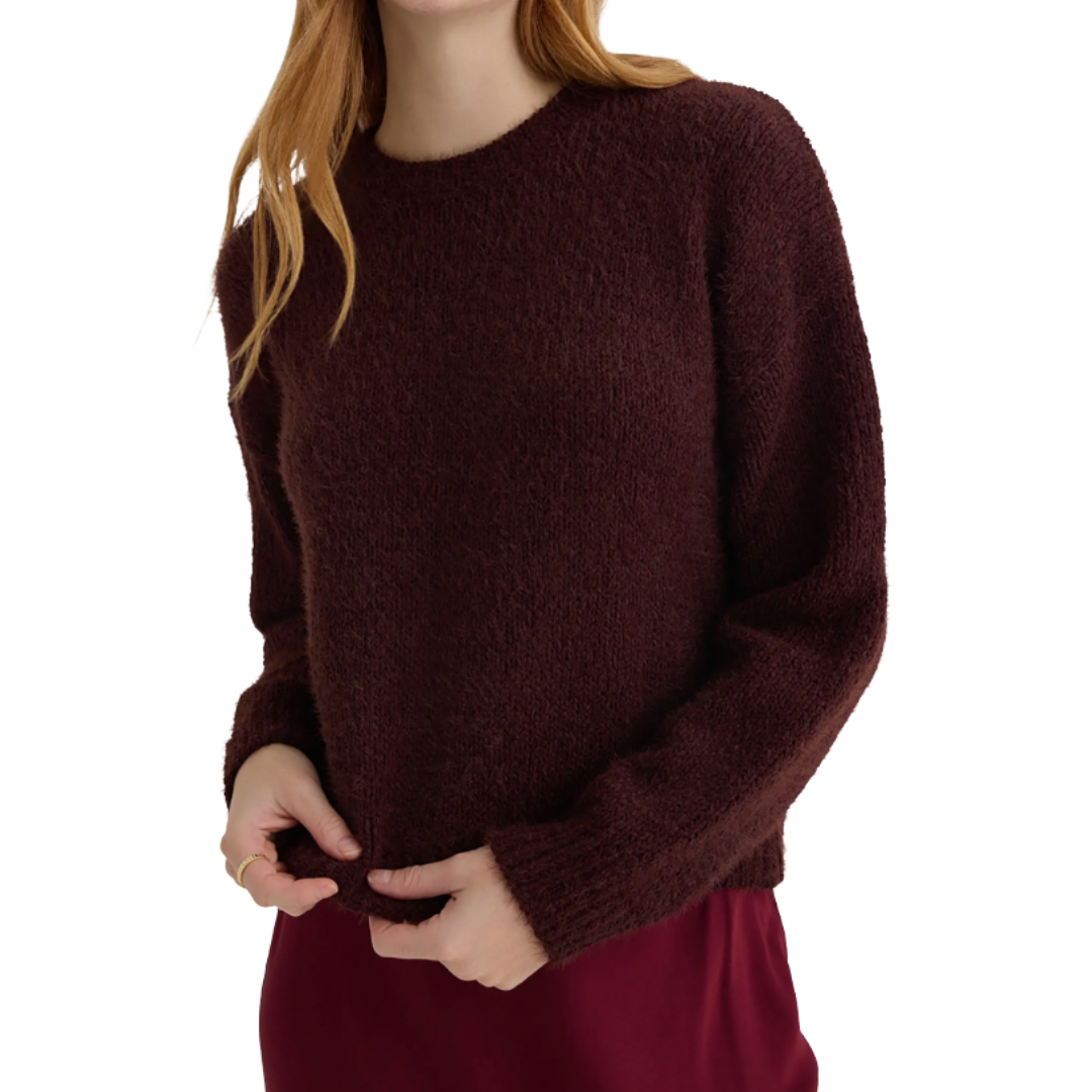 DROP SHOULDER SWEATER PINOT
