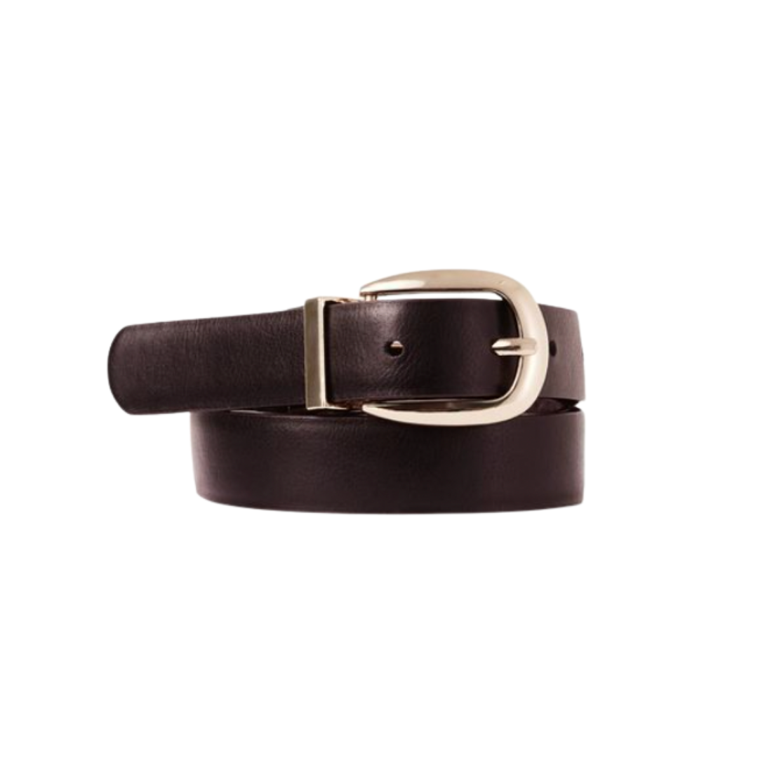 CAROLINE REVERSIBLE BELT DARK CACAO