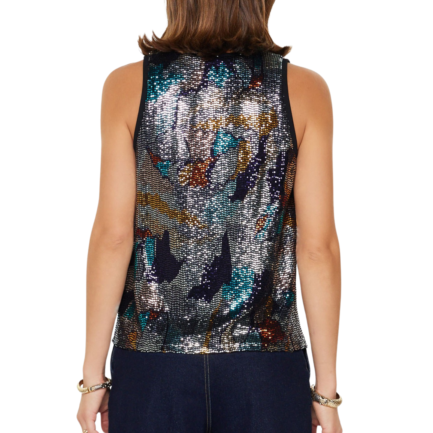 SPARKLE TANK TOP BLACK