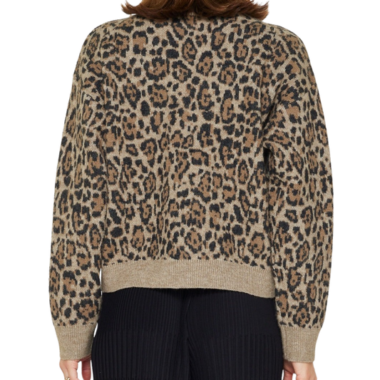 MOCK NECK SWEATER LEOPARD