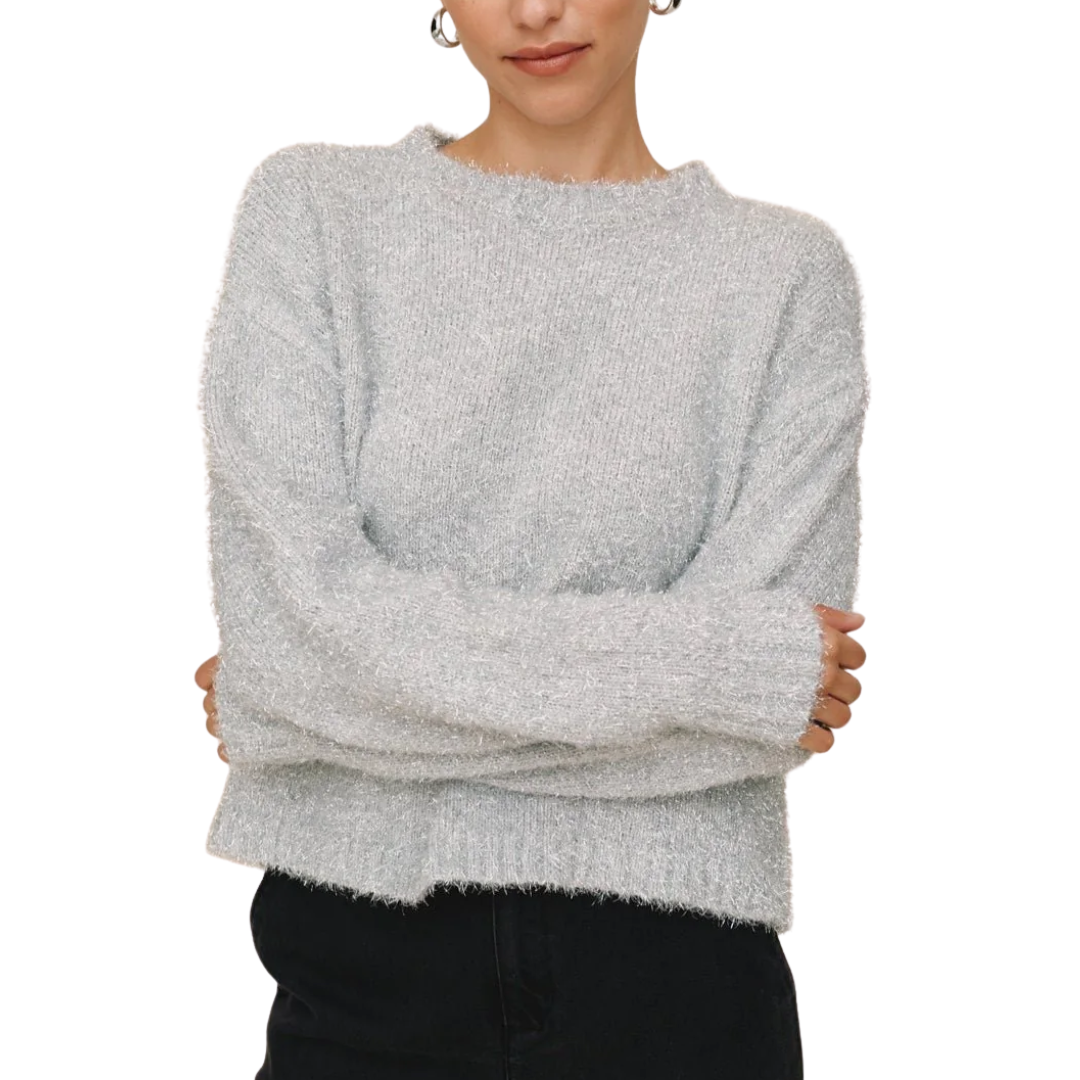 SLOUCHY SWEATER SILVER