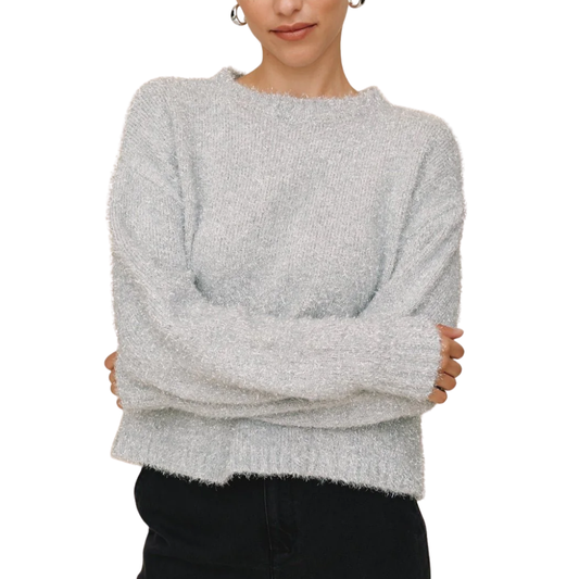 SLOUCHY SWEATER SILVER